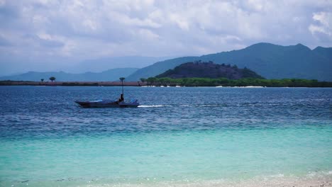 pristine ocean clear water in tropical paradise holiday destination kenawa island, sumbawa, indonesia