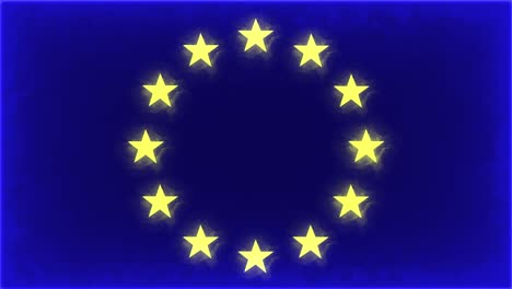 animation of the european union flag.love europe.euro background.