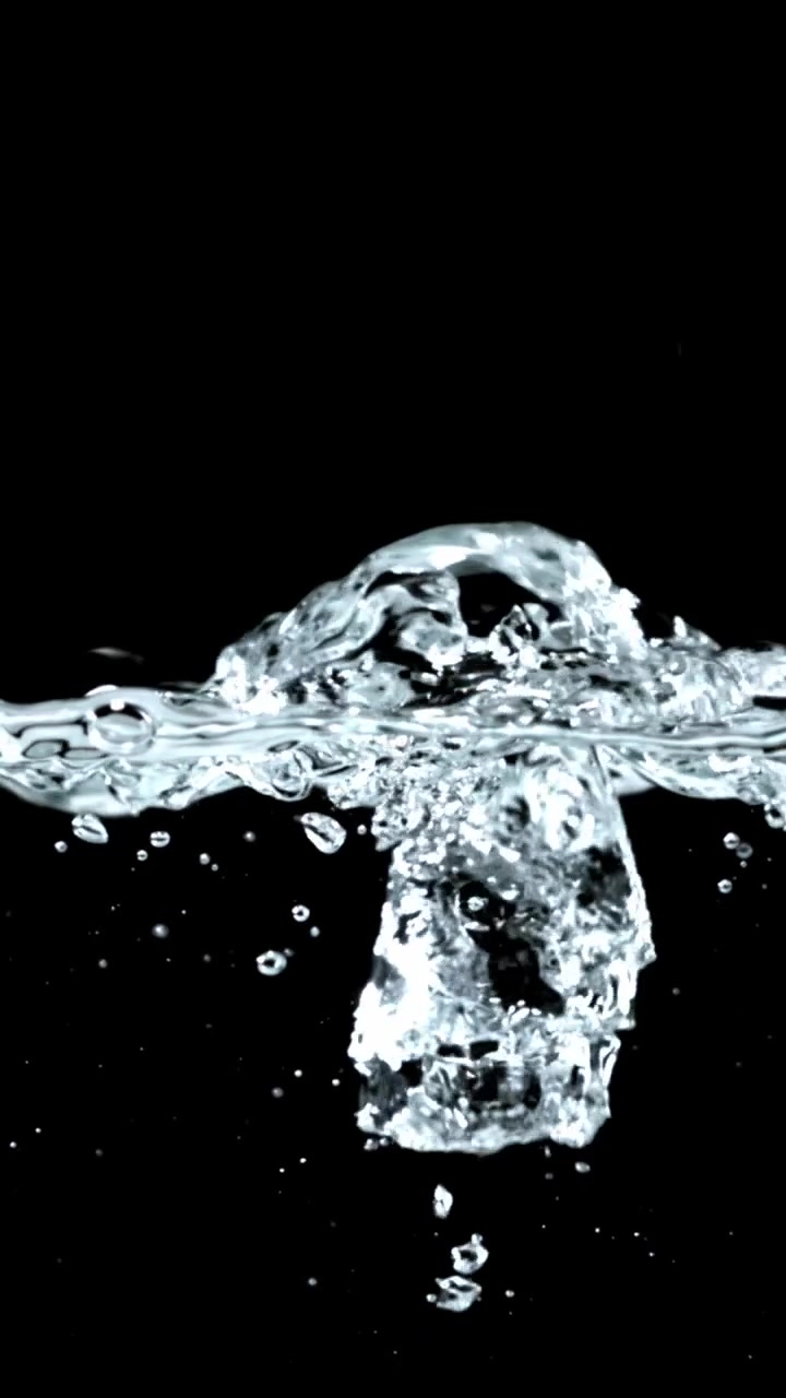 Clear Water Bubbles Rising and Splashing in Slow Motion