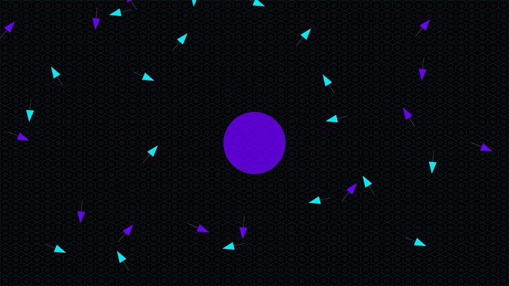 Abstract Motion Graphic of Expanding and Contracting Geometric Arrows