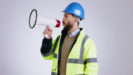 Megáfono,-Trabajador-De-La-Construcción