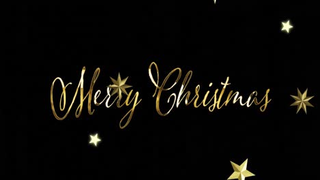 Animation-of-christmas-greetings-text-and-decorations-on-black-background