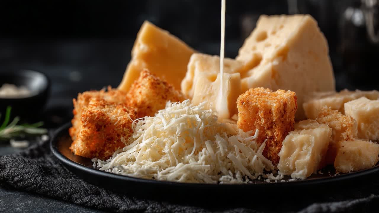 A Culinary Delight Featuring a Variety of Cheeses and Crispy Snacks Presenting an Inviting Platter Ideal for Sharing and Enjoyment with Friends and Family