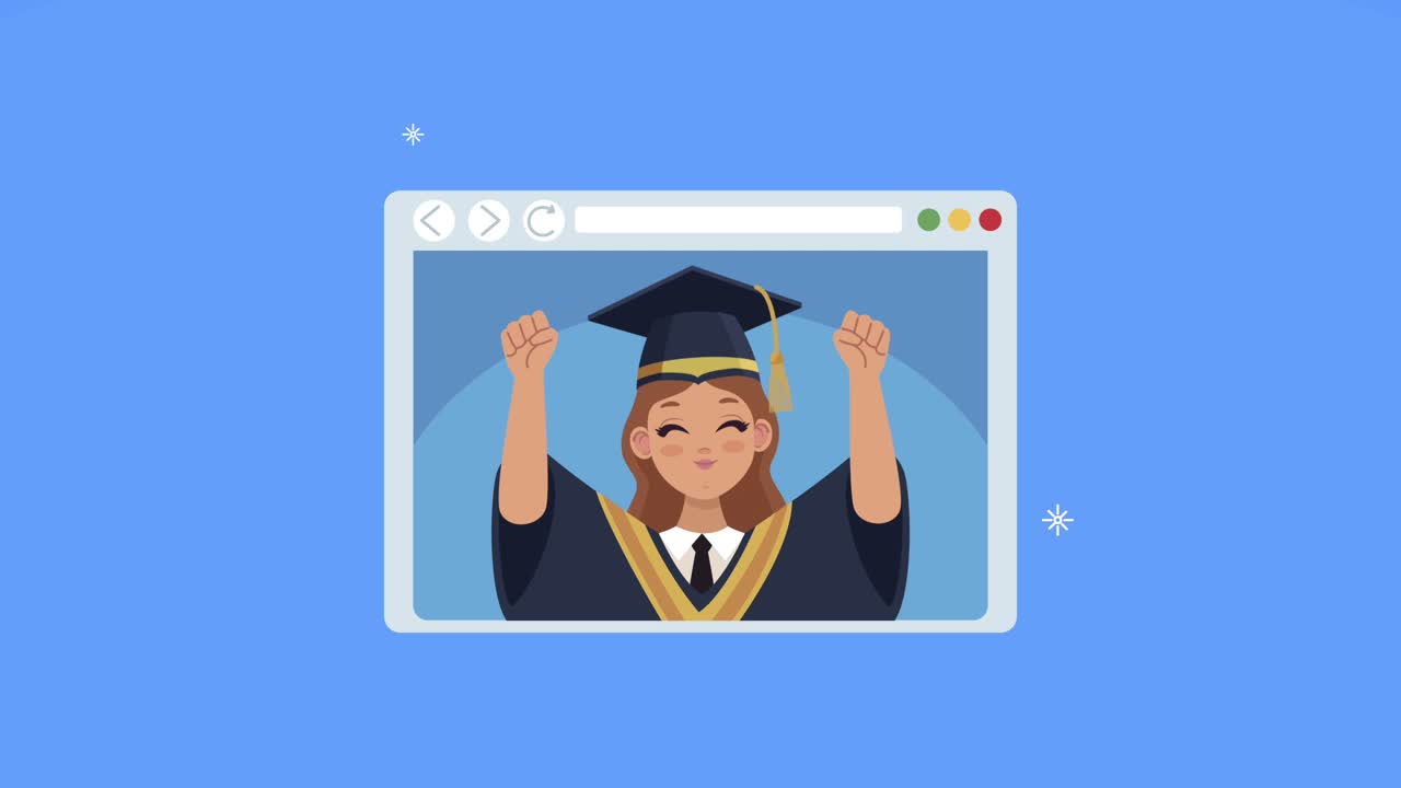 ragazza laureata in pagina web laurea online