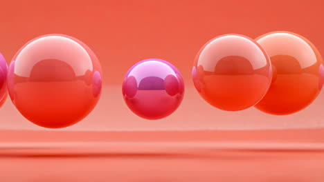glossy spheres abstract background
