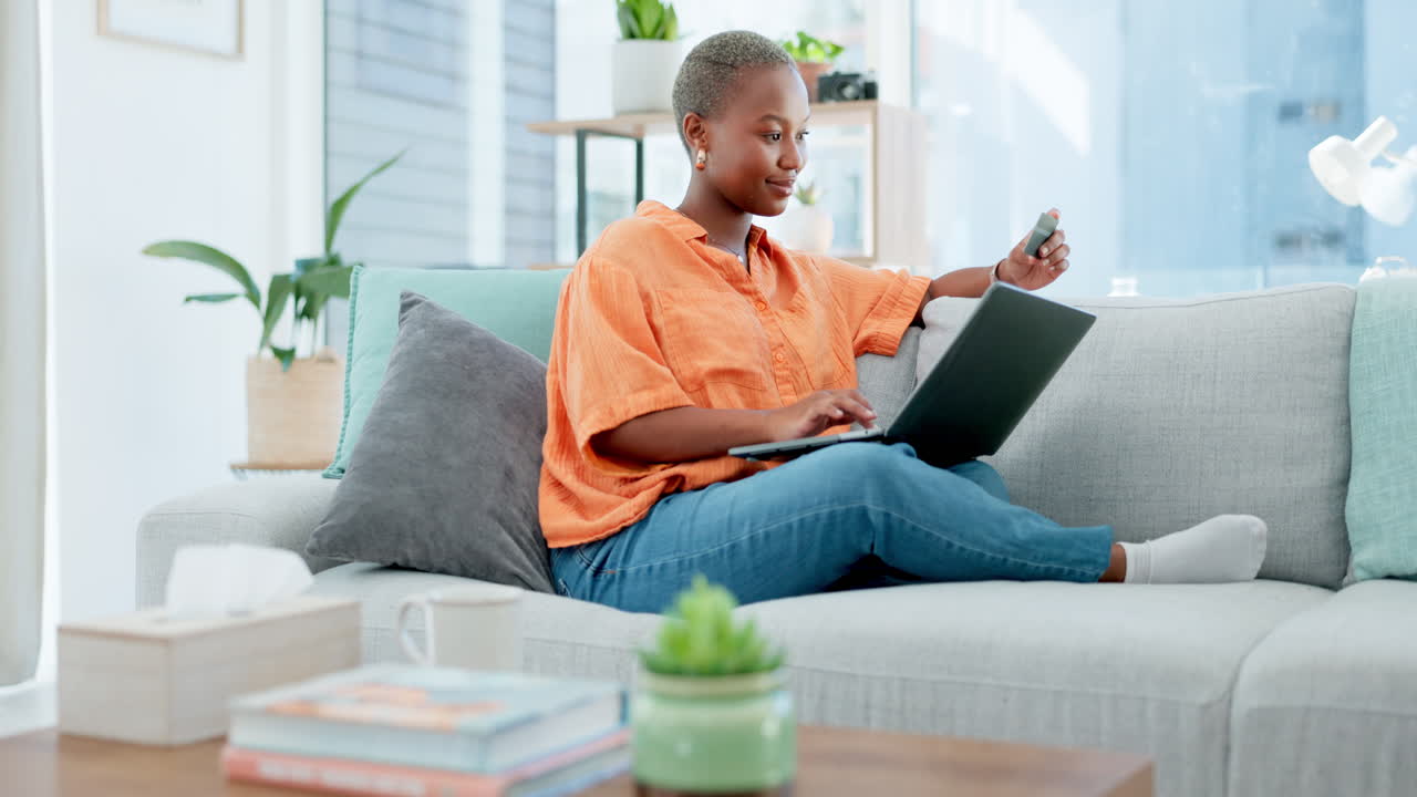 Laptop, online shopping and ecommerce with a black