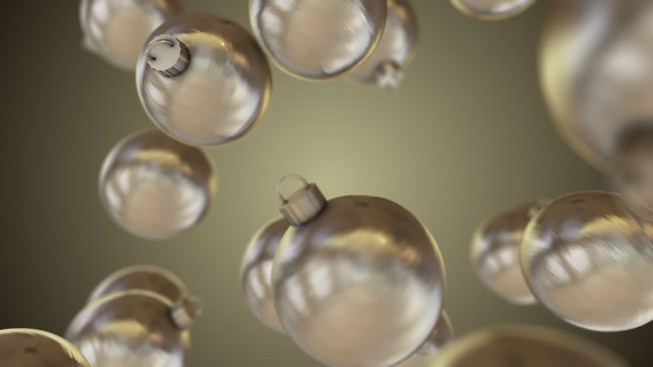 hermosas bolas de vidrio de navidad animación de fondo