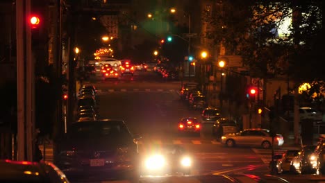 busy san francisco street at night