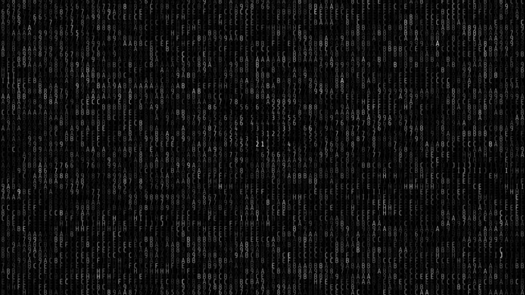 Abstract background Digital binary data technology streaming code
