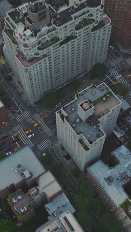 buildings lined by streets. manhattan, new york city, usa
