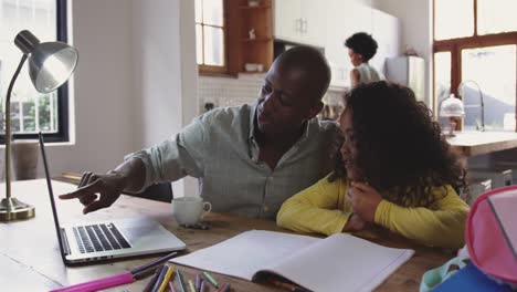 Family spending time at home together