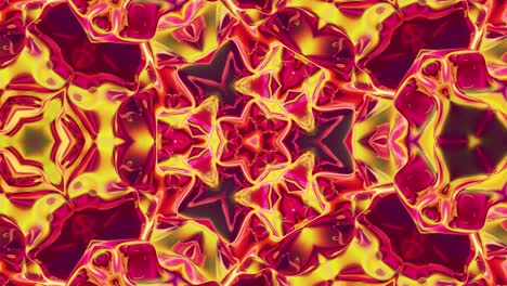 3d elegante abstracto en bucle bg como patrón simétrico ondulado como estructura caleidoscópica con ondas, vidrio líquido multicolor con hermosos colores de gradiente. 4k animado fluido colorido de moda