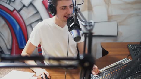 radio dj in studio