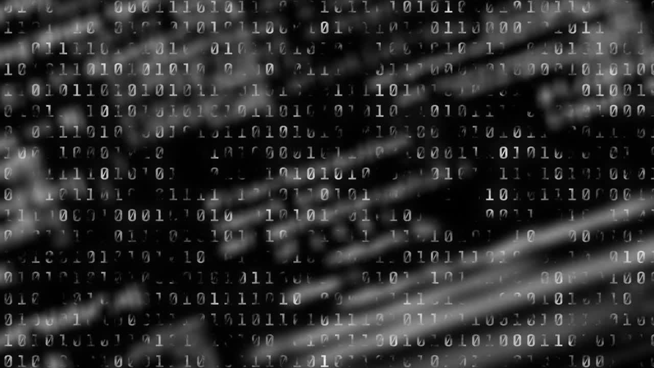 animación del procesamiento de datos con fondo negro