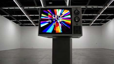 vintage television installation