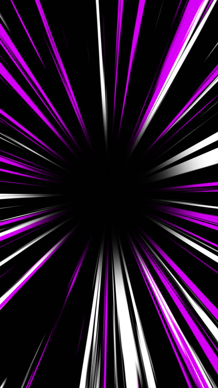 Dynamic Purple and White Radial Speed Lines Animation