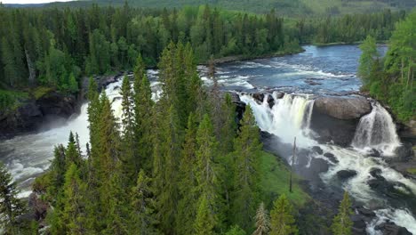 ristafallet waterfall in the western part of jamtland is listed as one of the most beautiful waterfalls in sweden.