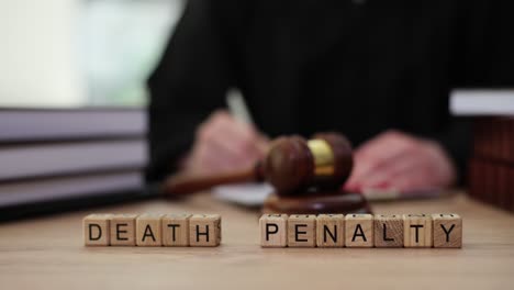 death penalty concept with gavel and judge