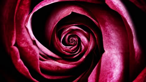 close-up of a deep red rose