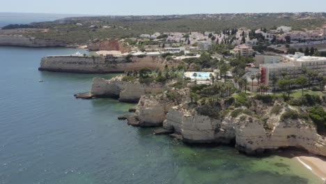 huge resorts at nossa senhora da rocha on beautiful sunny day, portugal