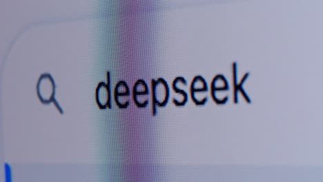 Deepseek Search Bar on a Computer Screen
