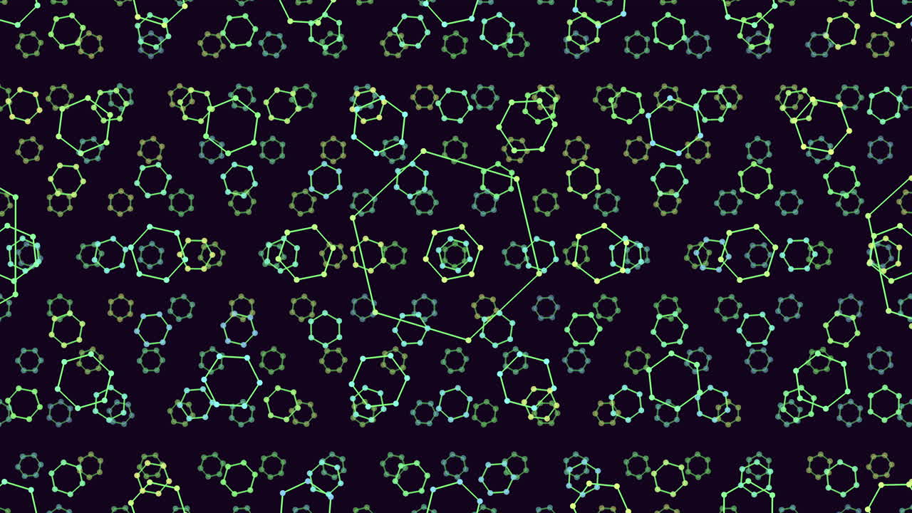 patrón abstracto negro y verde sobre un fondo oscuro