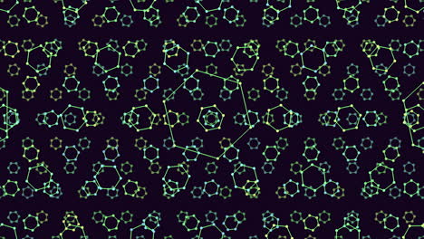 abstract black and green pattern on dark background