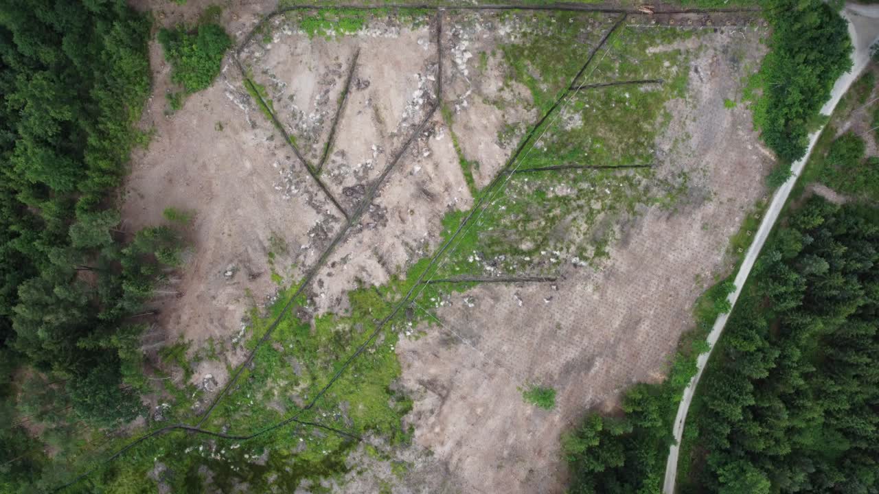 вид с вершины лесного восстановления и водного ущелья