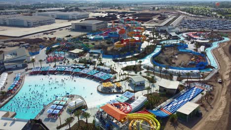 4k aerial drone footage of orange county's premier water park destination