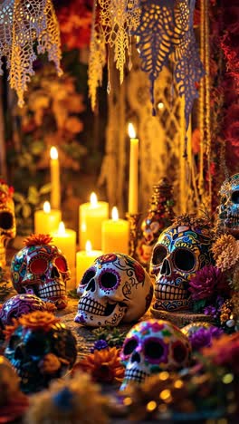 decoración del altar del día de los muertos