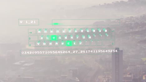 Animation-Der-Datenverarbeitung-über-Dem-Stadtbild