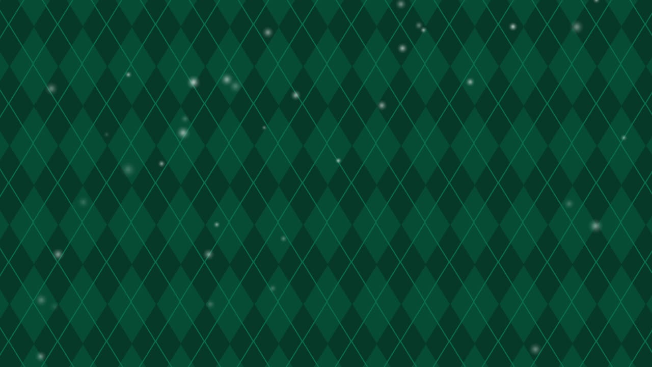 Green argyle pattern with glowing dots