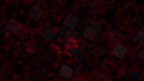 campo abstracto de grandes píxeles que parpadean al azar en un fondo oscuro, bucle sin costuras. movimiento. cuadrados con destellos de luz tenue aparecen y desaparecen.