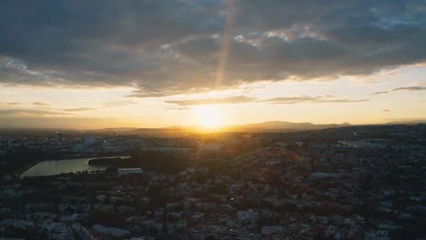stunning sunset over a cityscape
