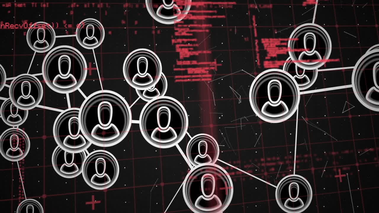 animación de la red de conexiones a través del procesamiento de datos