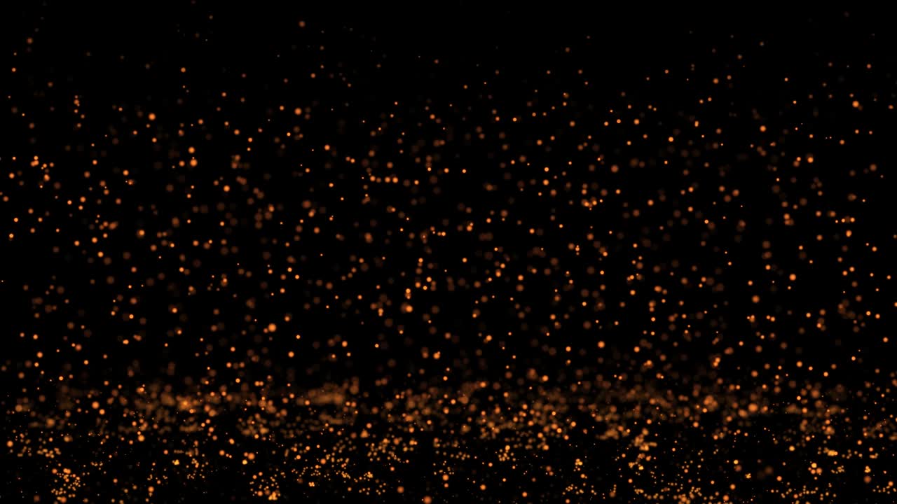 fondo de lluvia dorado abstracto con partículas brillantes de bokeh brillantes,