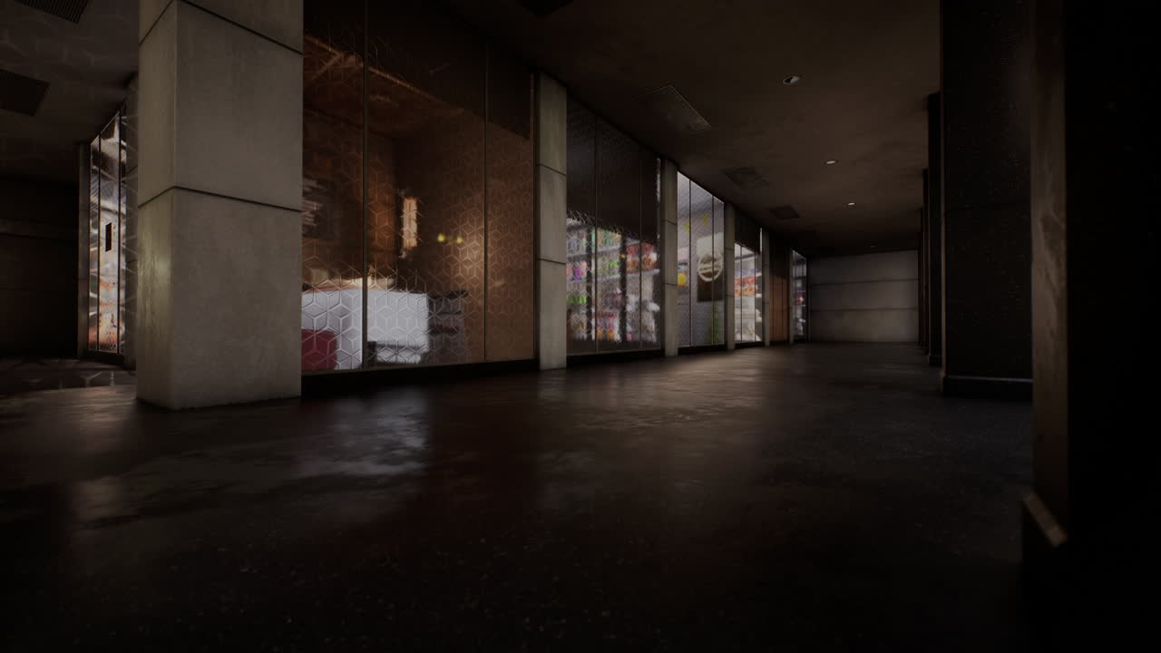 callejón oscuro en una ciudad por la noche