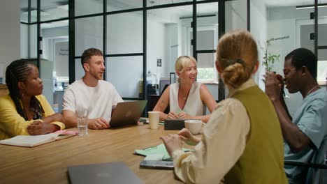 business meeting in modern office