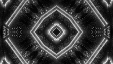 patrón espiritual de brujería de caleidoscopio de luz oscura monocromática, retrete 3d