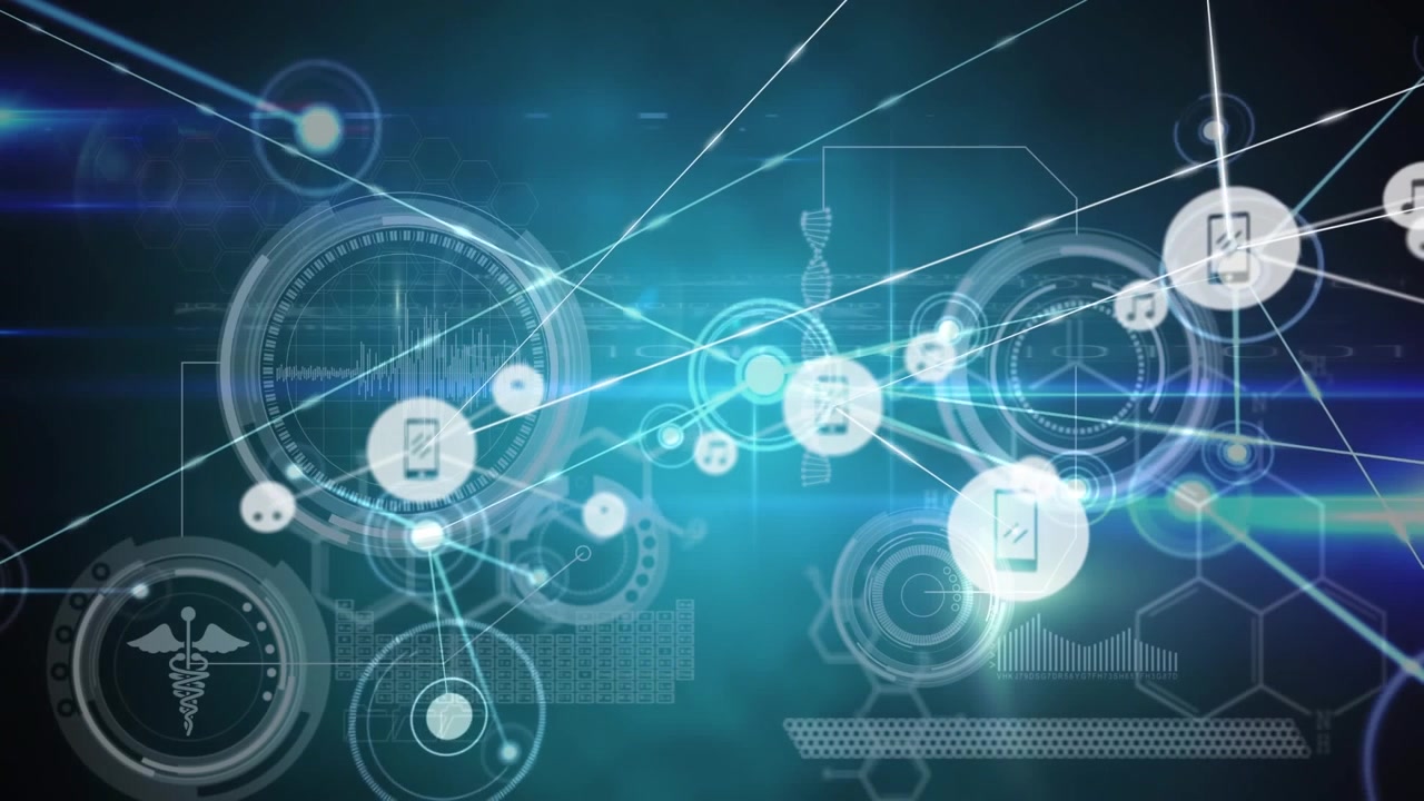 Animation of network of connections over data processing