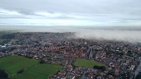 Städtische-Luftszene-Von-Dewsbury-Moor-Council-Estate