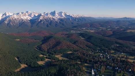 aerial video capturing vast mountain ranges with snow-capped peaks and lush forests