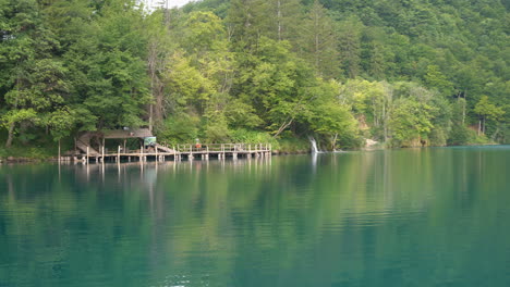 boat travel in plitvice lakes, croatia