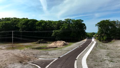 a newly finished road in the dunes