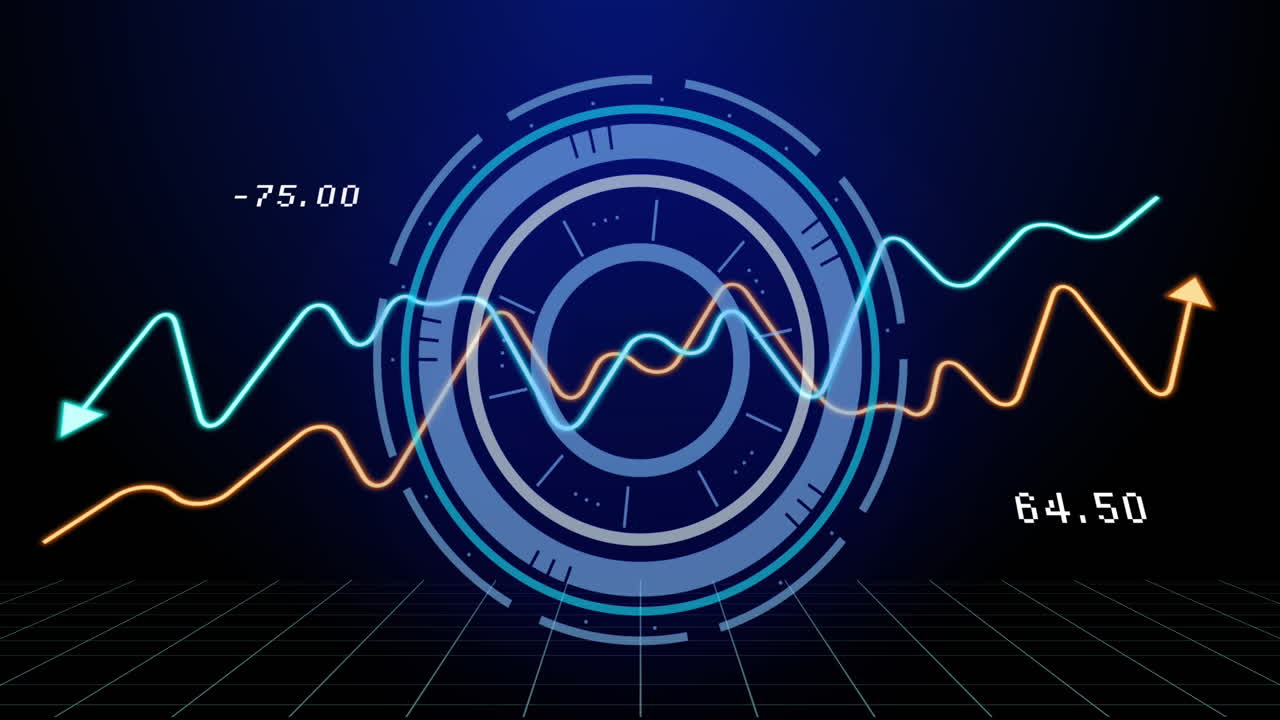 해군 배경에 인 금융 그래프