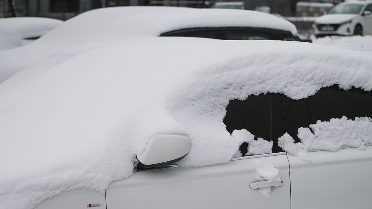 Cars Covered in Snow