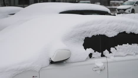 cars covered in snow