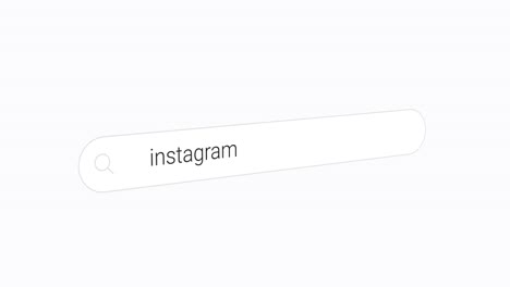 escribir instagram en el cuadro de búsqueda de la computadora - servicio de red social para compartir fotos y videos