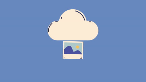 envelope and cloud computing social media animation