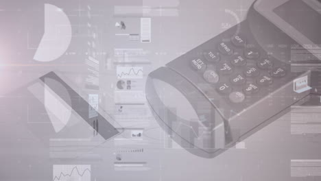 animation of statistics and data processing over payment terminal